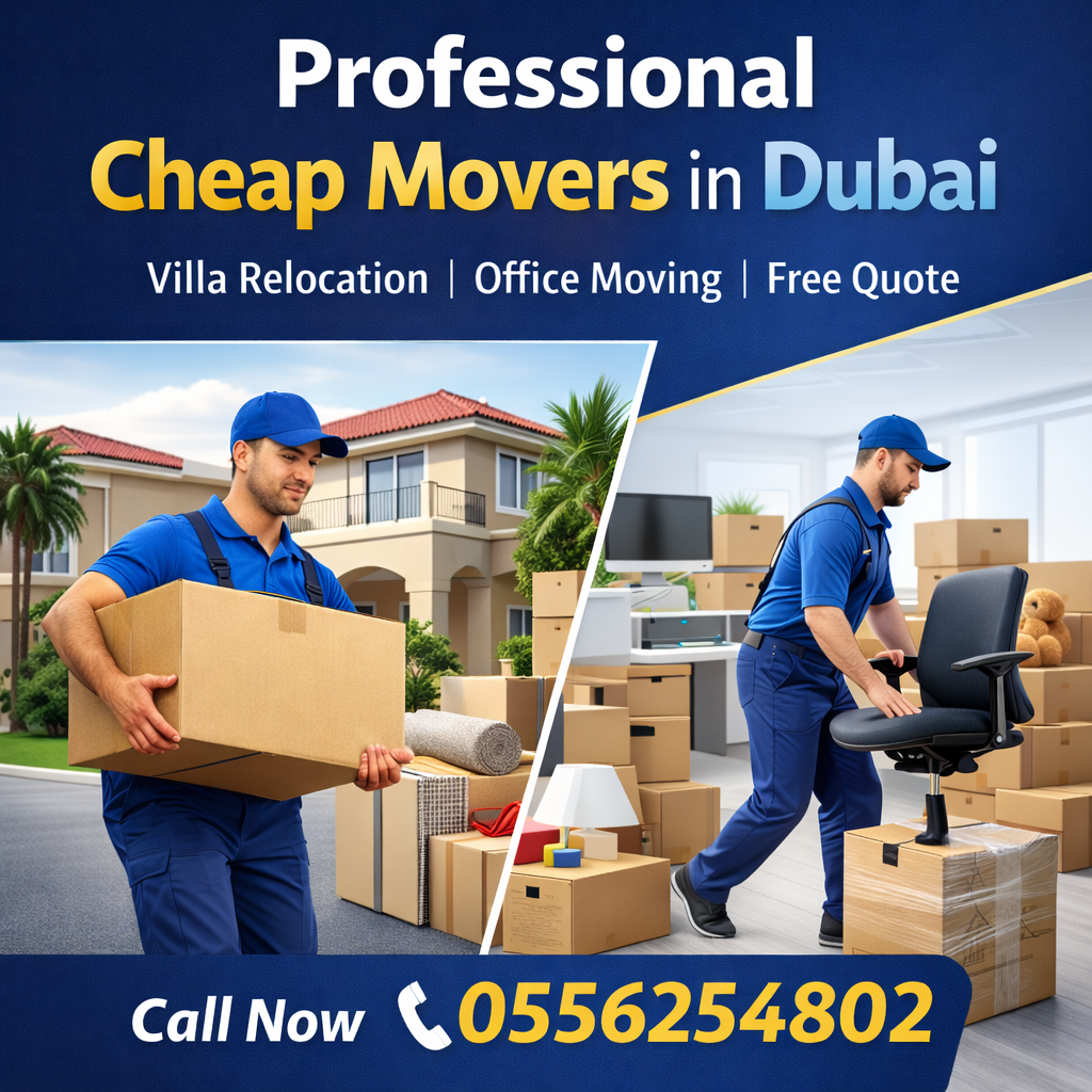 Affordable cheap movers and packers providing villa and office moving services in Dubai with secure packing.