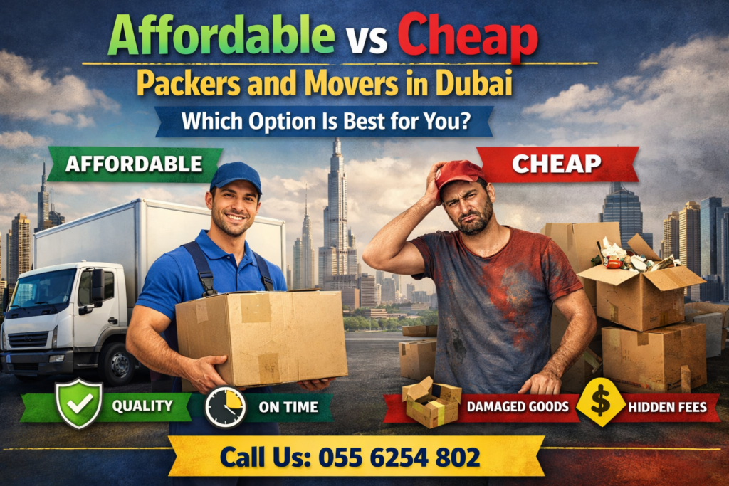 Affordable vs cheap packers and movers in Dubai – service quality, hidden costs and best moving choice