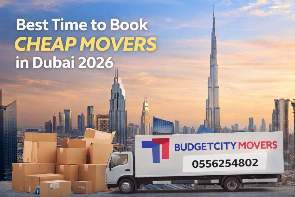 Cheap movers in Dubai 2026 – Budget City Movers relocation service banner